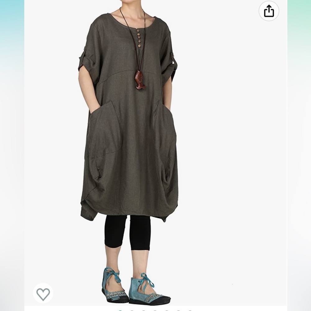 Scofeel Women's Cotton Linen Dress